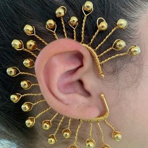 HANDMADE EAR CUFF -  BATHED IN 24K GOLD